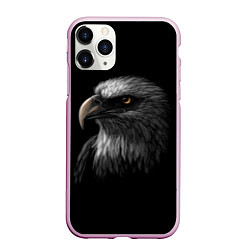 Чехол iPhone 11 Pro матовый Голова хищного орла, цвет: 3D-розовый