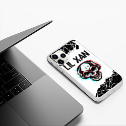 Чехол iPhone 11 Pro матовый Lil Xan ЧЕРЕП Краска, цвет: 3D-белый — фото 2