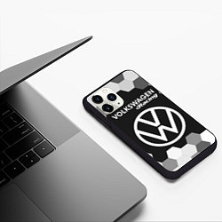 Чехол iPhone 11 Pro матовый VOLKSWAGEN RACING Графика, цвет: 3D-черный — фото 2