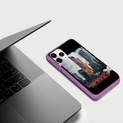 Чехол iPhone 11 Pro матовый Москоу Сити, цвет: 3D-фиолетовый — фото 2
