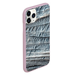 Чехол iPhone 11 Pro матовый Текстура скалы Mountain Stone, цвет: 3D-розовый — фото 2