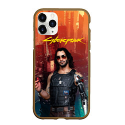 Чехол iPhone 11 Pro матовый Cyberpunk2077 Vi, цвет: 3D-коричневый