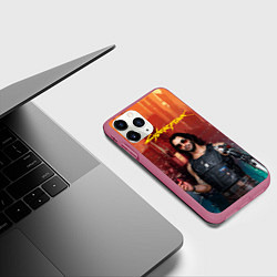 Чехол iPhone 11 Pro матовый Cyberpunk2077 Vi, цвет: 3D-малиновый — фото 2