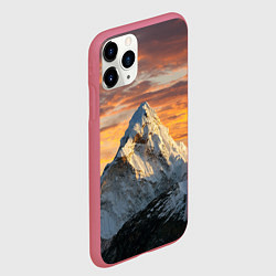 Чехол iPhone 11 Pro матовый Та самая Джомолунгма Сагарматха Everest, цвет: 3D-малиновый — фото 2