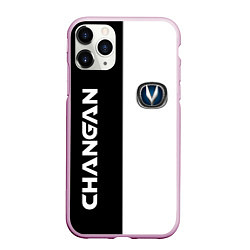 Чехол iPhone 11 Pro матовый CHANGAN ЧЕРНО БЕЛЫЙ