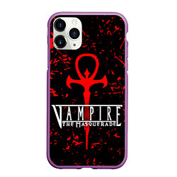 Чехол iPhone 11 Pro матовый Vampire The Masquerade Bloodlines, цвет: 3D-фиолетовый