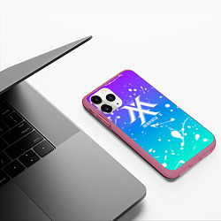 Чехол iPhone 11 Pro матовый Monsta x, цвет: 3D-малиновый — фото 2