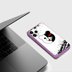 Чехол iPhone 11 Pro матовый Monokuma монокума, цвет: 3D-фиолетовый — фото 2