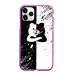 Чехол iPhone 11 Pro матовый Monokuma брызги, цвет: 3D-фиолетовый