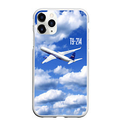 Чехол iPhone 11 Pro матовый Самолет Ту-214