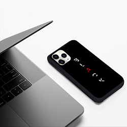 Чехол iPhone 11 Pro матовый Чёрный BLACK, цвет: 3D-черный — фото 2