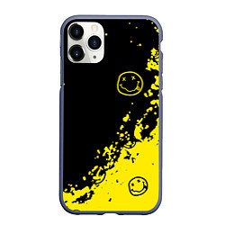 Чехол iPhone 11 Pro матовый Nirvana смайл, цвет: 3D-серый