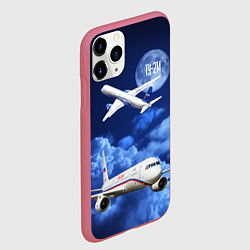 Чехол iPhone 11 Pro матовый Пассажирский самолет Ту-214, цвет: 3D-малиновый — фото 2