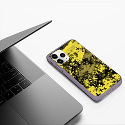 Чехол iPhone 11 Pro матовый Кресты и хаос На желтом Коллекция Get inspired! Fl, цвет: 3D-серый — фото 2