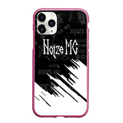 Чехол iPhone 11 Pro матовый Noize mc нойз мс, цвет: 3D-малиновый