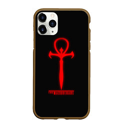 Чехол iPhone 11 Pro матовый Vampire: The Masquerade - Bloodhunt Logo Лого, цвет: 3D-коричневый