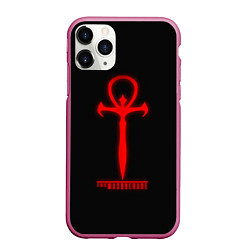 Чехол iPhone 11 Pro матовый Vampire: The Masquerade - Bloodhunt Logo Лого, цвет: 3D-малиновый