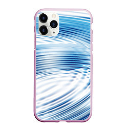 Чехол iPhone 11 Pro матовый Круги на воде Океан Wave, цвет: 3D-розовый