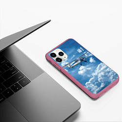 Чехол iPhone 11 Pro матовый Самолет Ан-2, цвет: 3D-малиновый — фото 2