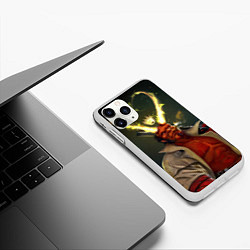 Чехол iPhone 11 Pro матовый ХЕЛЛБОЙ ЧЕРТ ДЕМОН, цвет: 3D-белый — фото 2