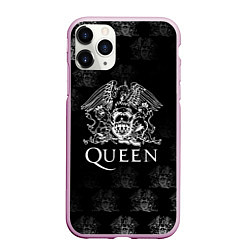 Чехол iPhone 11 Pro матовый Queen pattern, цвет: 3D-розовый