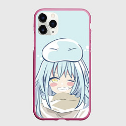 Чехол iPhone 11 Pro матовый Улыбка Римару, цвет: 3D-малиновый