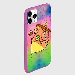 Чехол iPhone 11 Pro матовый Мексиканский веселый слон, цвет: 3D-фиолетовый — фото 2