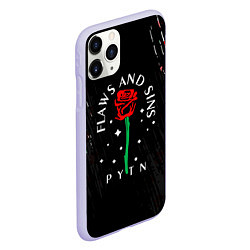 Чехол iPhone 11 Pro матовый Payton Moormeie pattern rose, цвет: 3D-светло-сиреневый — фото 2