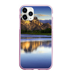 Чехол iPhone 11 Pro матовый Горы mountains, цвет: 3D-розовый