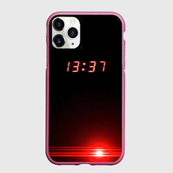 Чехол iPhone 11 Pro матовый 1337 Elite, цвет: 3D-малиновый