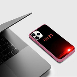 Чехол iPhone 11 Pro матовый 1337 Elite, цвет: 3D-малиновый — фото 2