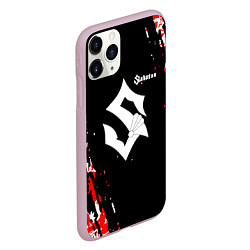 Чехол iPhone 11 Pro матовый Сабатон - sabaton паттерн Черепа, цвет: 3D-розовый — фото 2
