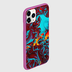 Чехол iPhone 11 Pro матовый Каляка-маляка, цвет: 3D-фиолетовый — фото 2