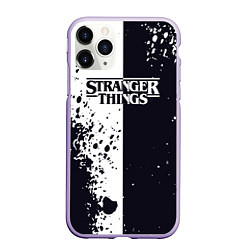 Чехол iPhone 11 Pro матовый STRANGER THINGS ОЧЕНЬ СТРАННЫЕ ДЕЛА ДВА ЦВЕТА, цвет: 3D-светло-сиреневый