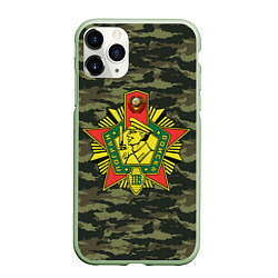 Чехол iPhone 11 Pro матовый КГБ СССР USSR, цвет: 3D-салатовый