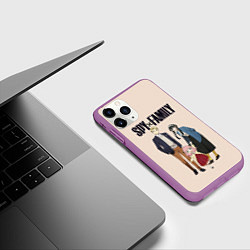 Чехол iPhone 11 Pro матовый Spy x Family Семья шпиона, цвет: 3D-фиолетовый — фото 2