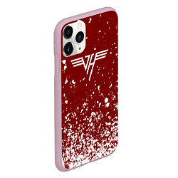 Чехол iPhone 11 Pro матовый Van Halen Logo Ван Хален белые брызги, цвет: 3D-розовый — фото 2