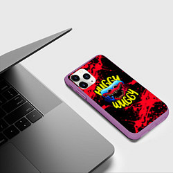Чехол iPhone 11 Pro матовый ПЕРСОНАЖ HAGGY WAGGY ХАГГИ ВАГГИ, цвет: 3D-фиолетовый — фото 2