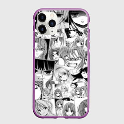 Чехол iPhone 11 Pro матовый Когда плачут цикады pattern, цвет: 3D-фиолетовый