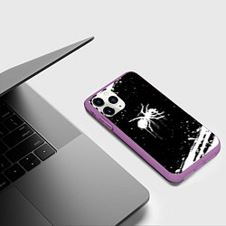 Чехол iPhone 11 Pro матовый The prodigy - паук, цвет: 3D-фиолетовый — фото 2