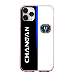 Чехол iPhone 11 Pro матовый ЧАНГАН CHANGAN СИНЯЯ ЛИНИЯ, цвет: 3D-розовый