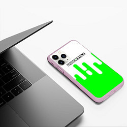 Чехол iPhone 11 Pro матовый Undertale андертейл логотип, цвет: 3D-розовый — фото 2