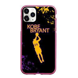 Чехол iPhone 11 Pro матовый Kobe Bryant Баскетболист 24, цвет: 3D-малиновый
