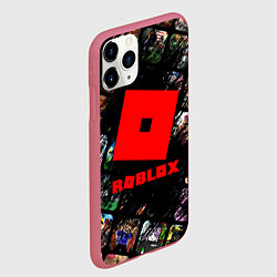 Чехол iPhone 11 Pro матовый ROBLOX СЮЖЕТЫ И ЛОГОТИП, цвет: 3D-малиновый — фото 2