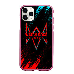 Чехол iPhone 11 Pro матовый Watch Dogs 2 watch dogs: legion, цвет: 3D-малиновый