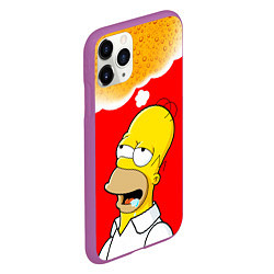 Чехол iPhone 11 Pro матовый Homer dream, цвет: 3D-фиолетовый — фото 2