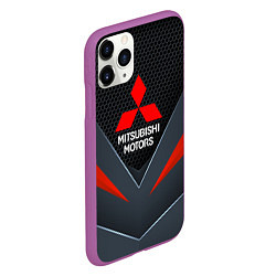 Чехол iPhone 11 Pro матовый MITSUBISHI - TECHNOLOGY ТЕХНОЛОГИИ, цвет: 3D-фиолетовый — фото 2