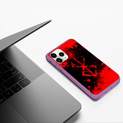 Чехол iPhone 11 Pro матовый КЛЕЙМО ЖЕРТВЫ - BERSERKБЕРСЕРК, цвет: 3D-фиолетовый — фото 2