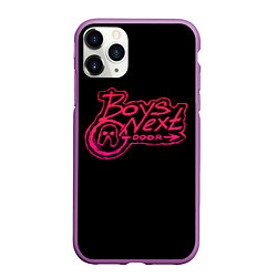 Чехол iPhone 11 Pro матовый BOYS NEXT DOOR, цвет: 3D-фиолетовый