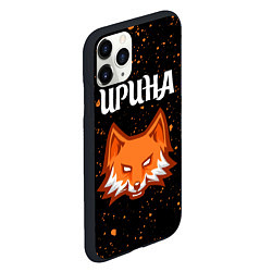 Чехол iPhone 11 Pro матовый Ирина - ЛИСА - Брызги, цвет: 3D-черный — фото 2